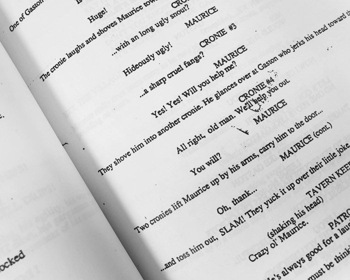 Beauty and the beast script 1991