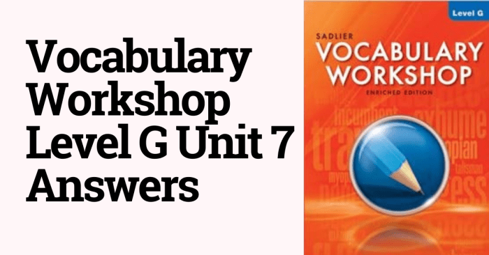 Sadlier vocabulary workshop level g unit 1 answers