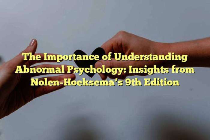 Abnormal psychology nolen hoeksema 9th edition